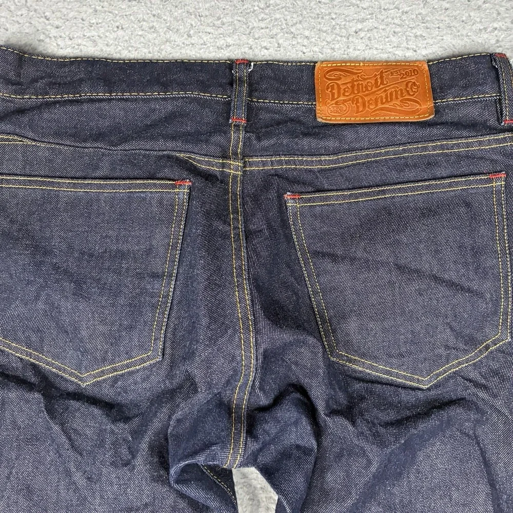 Detroit Denim Co Jeans Men's 35 (33x31) Blue Straight Leg Denim Pants